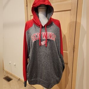 Red Wings Gray and Red Men's Hoodie